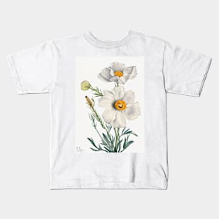 flowers painting, Matilija Poppy (Romneya coulteri) (1931) by Mary Vaux Walcott Kids T-Shirt